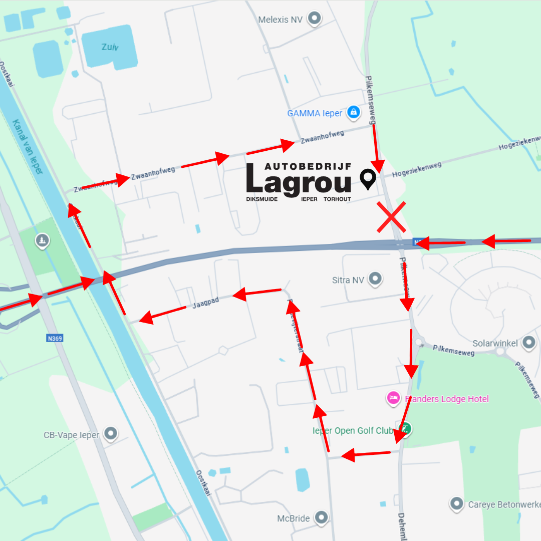 wegomleiding Autobedrijf Lagrou Ieper