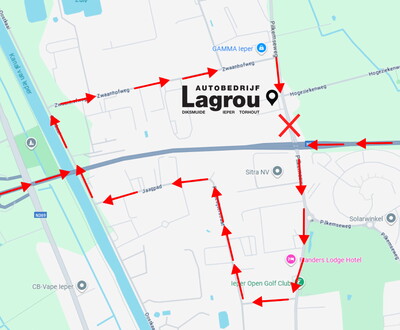 wegomleiding Autobedrijf Lagrou Ieper
